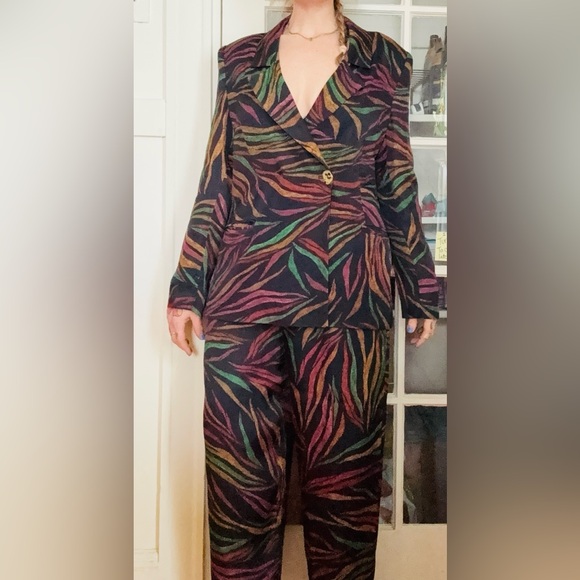 Farm Rio patterned suit womens size L - Picture 5 of 12